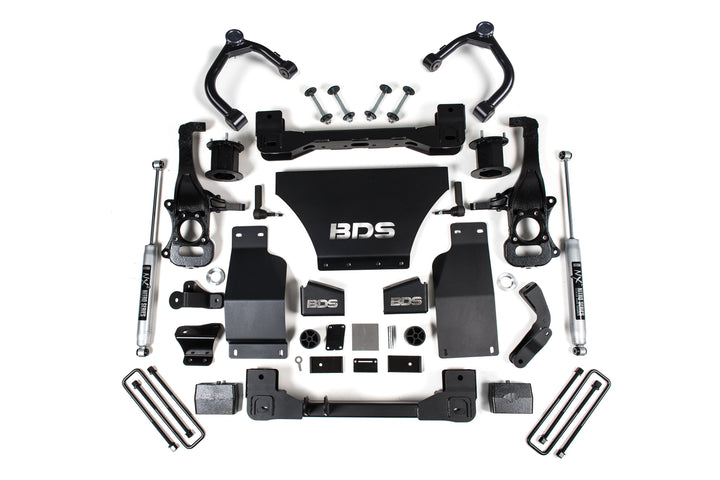 BDS Suspension 4 Inch Lift Kit Chevy Silverado or GMC Sierra 1500 2019-2024 4WD Gas - NX2 Nitro Series – Strut Spacer