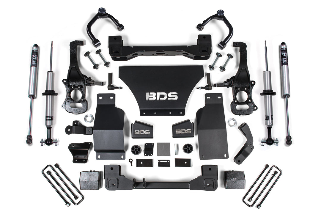 BDS Suspension 6 Inch Lift Kit Chevy Silverado or GMC Sierra 1500 2019-2026 4WD Gas - FOX 2.0 Performance Series – FOX 2.0 Performance Series