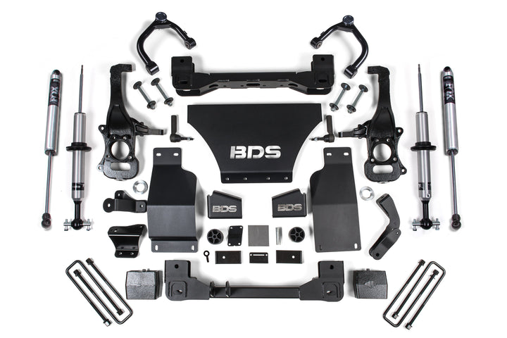 BDS Suspension 6 Inch Lift Kit Chevy Silverado or GMC Sierra 1500 2019-2026 4WD Gas - FOX 2.0 Performance Series – FOX 2.0 Performance Series