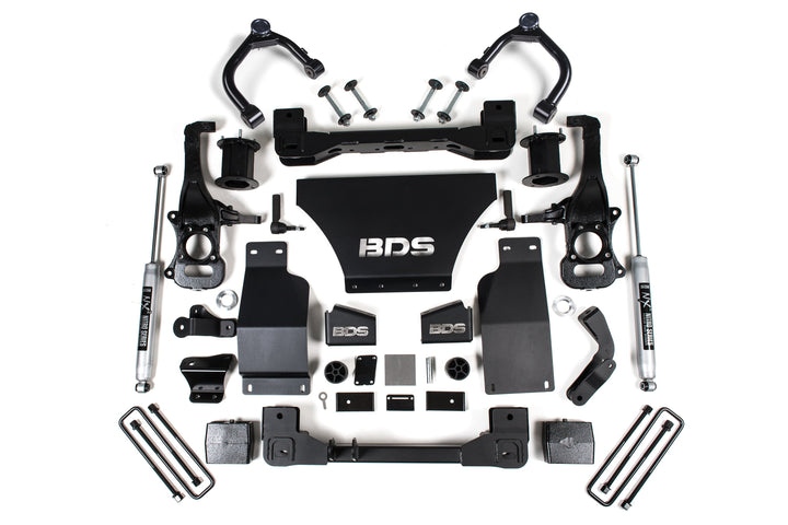 BDS Suspension 6 Inch Lift Kit Chevy Silverado or GMC Sierra 1500 2019-2026 4WD Gas - NX2 Nitro Series – Strut Spacer