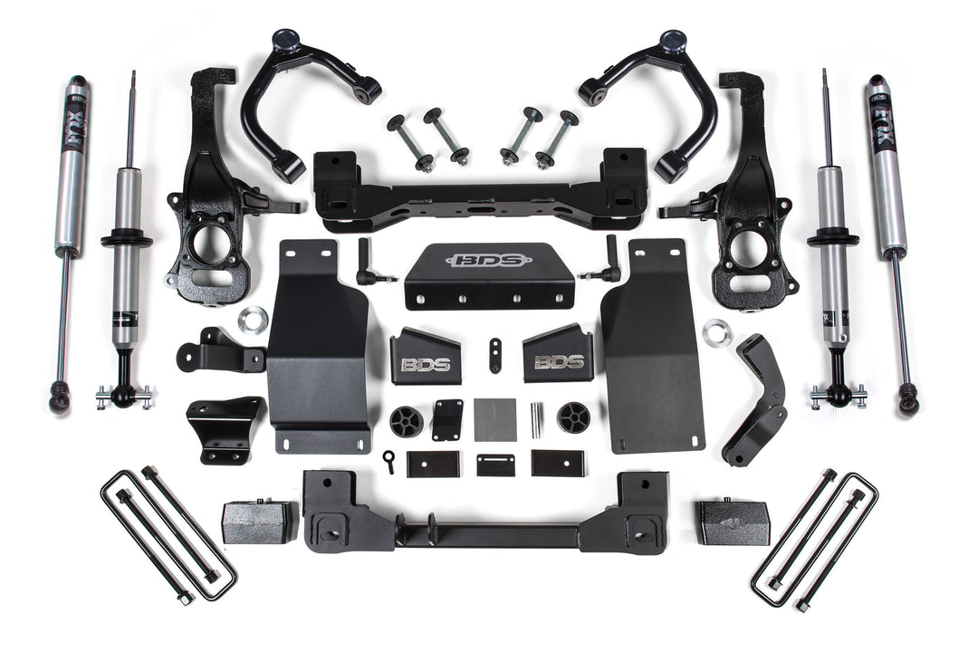BDS Suspension 4 Inch Lift Kit Chevy Silverado or GMC Sierra 1500 2019-2024 4WD Diesel - FOX 2.0 Performance Series – FOX 2.0 Performance Series