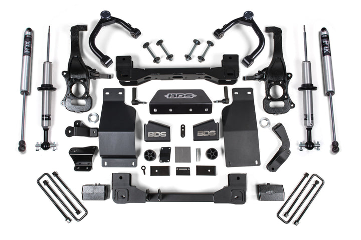 BDS Suspension 4 Inch Lift Kit Chevy Silverado or GMC Sierra 1500 2019-2024 4WD Diesel - FOX 2.0 Performance Series – FOX 2.0 Performance Series