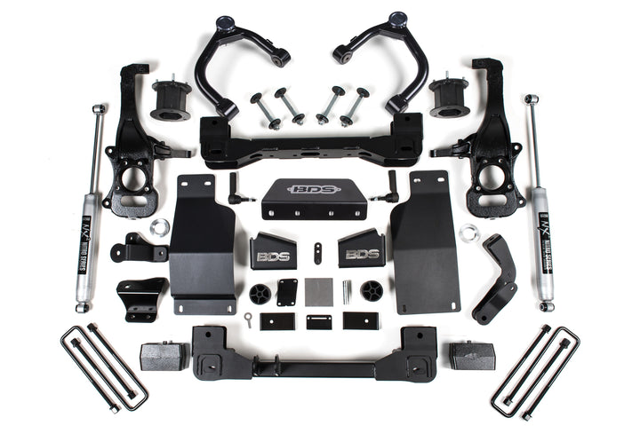 BDS Suspension 4 Inch Lift Kit Chevy Silverado or GMC Sierra 1500 2019-2024 4WD Diesel - NX2 Nitro Series – Strut Spacer