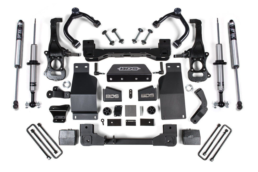 BDS Suspension 6 Inch Lift Kit Chevy Silverado or GMC Sierra 1500 2019-2026 4WD Diesel - FOX 2.0 Performance Series – FOX 2.0 Performance Series