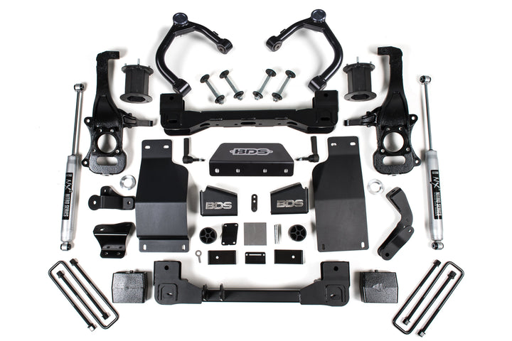 BDS Suspension 6 Inch Lift Kit Chevy Silverado or GMC Sierra 1500 2019-2026 4WD Diesel - NX2 Nitro Series – Strut Spacer