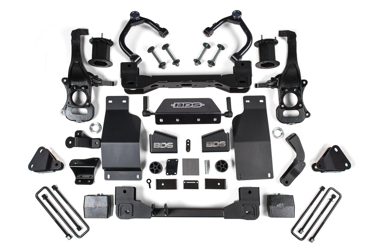 BDS Suspension 6 Inch Lift Kit Adaptive Ride Control Only Chevy Silverado High Country or GMC Denali 1500 2019-2026 4WD Diesel