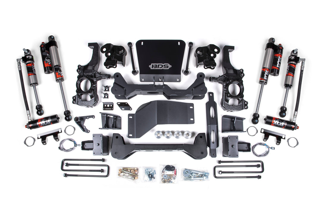 BDS Suspension 5 Inch Lift Kit FOX Performance Elite Chevy Silverado or GMC Sierra 2500HD/3500HD 2020-2026 4WD - 5 Inch Block Kit Without Overload
