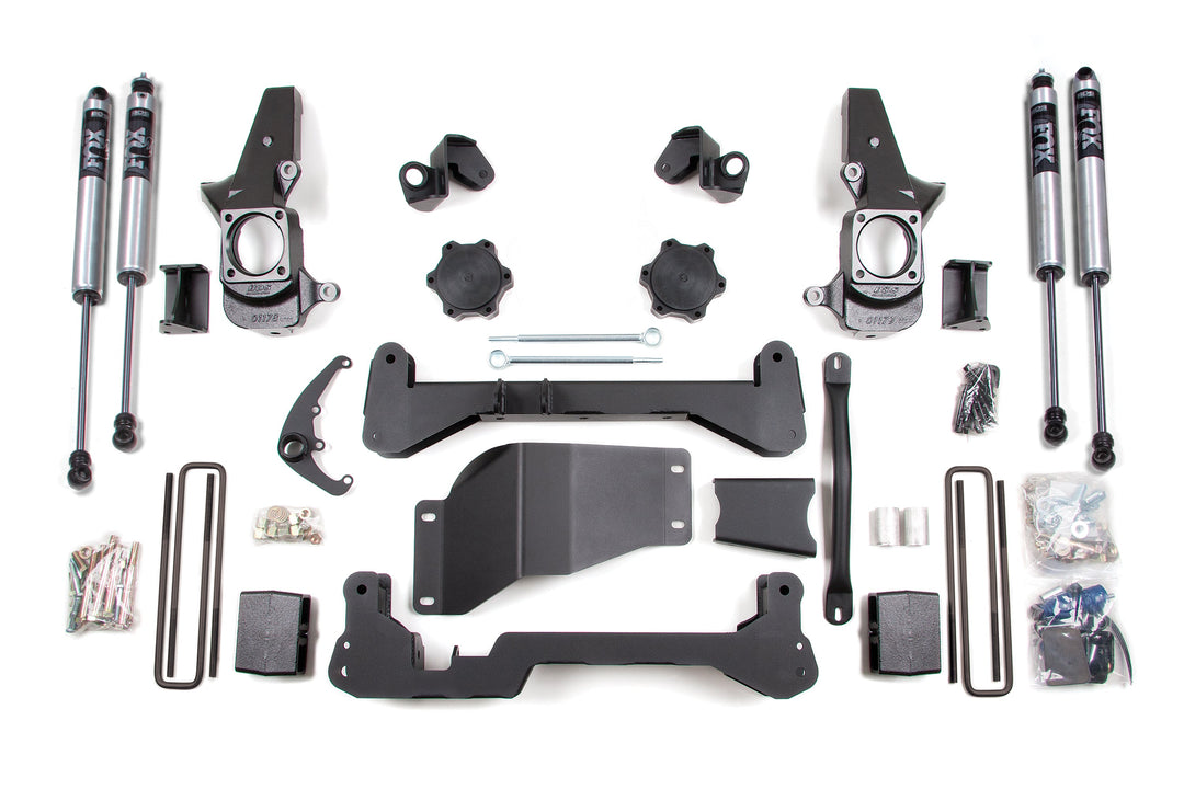 BDS Suspension 4.5 Inch Lift Kit Chevy Silverado or GMC Sierra 2500HD/3500 2001-2010 SRW 4WD - FOX 2.0 Performance Series / Narrow Track Knuckle