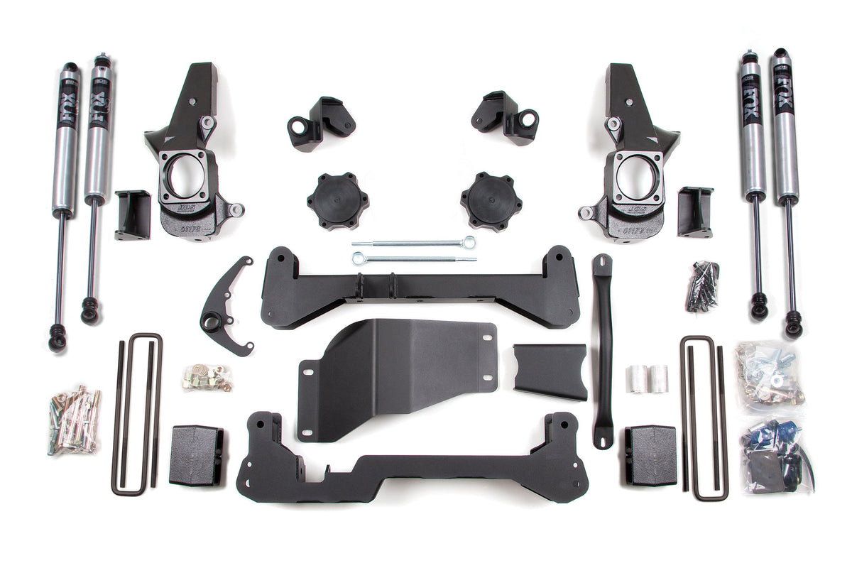 BDS Suspension 4.5 Inch Lift Kit Chevy Silverado or GMC Sierra 2500HD/3500 2001-2010 SRW 4WD - FOX 2.0 Performance Series / Narrow Track Knuckle