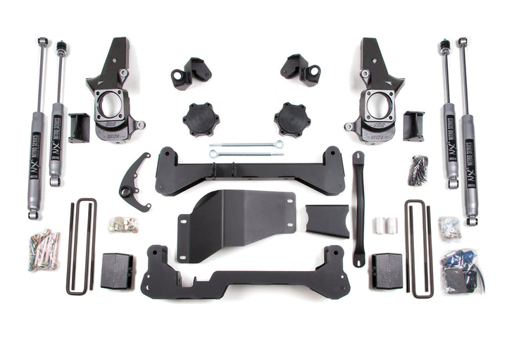BDS Suspension 4.5 Inch Lift Kit Chevy Silverado or GMC Sierra 2500HD/3500 2001-2010 SRW 4WD - NX2 Nitro Series / Narrow Track Knuckle
