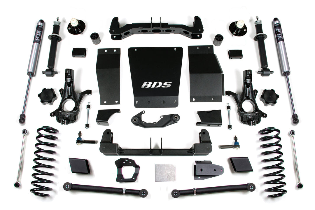 BDS Suspension 6 Inch Lift Kit Chevy/GMC Suburban, Tahoe, Yukon/XL 1500 2015-2019 4WD - FOX 2.0 Performance Series / Cast Steel