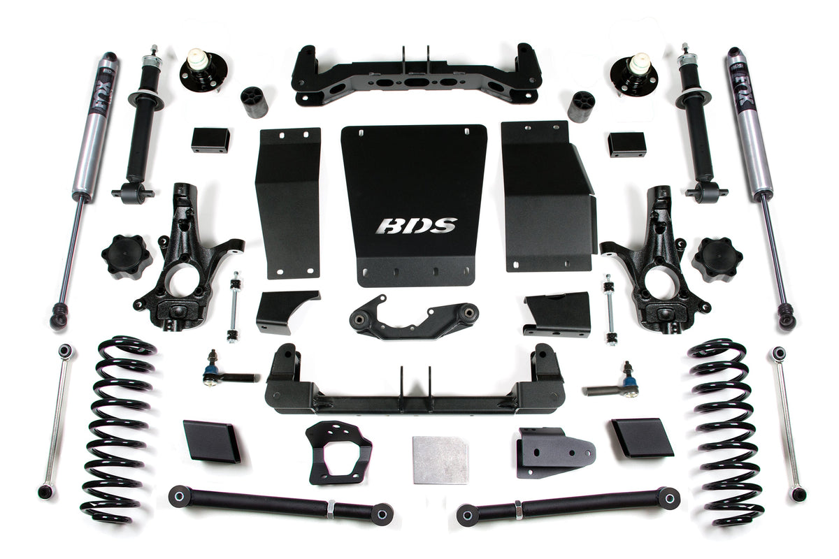 BDS Suspension 6 Inch Lift Kit Chevy/GMC Suburban, Tahoe, Yukon/XL 1500 2015-2019 4WD - FOX 2.0 Performance Series / Cast Steel