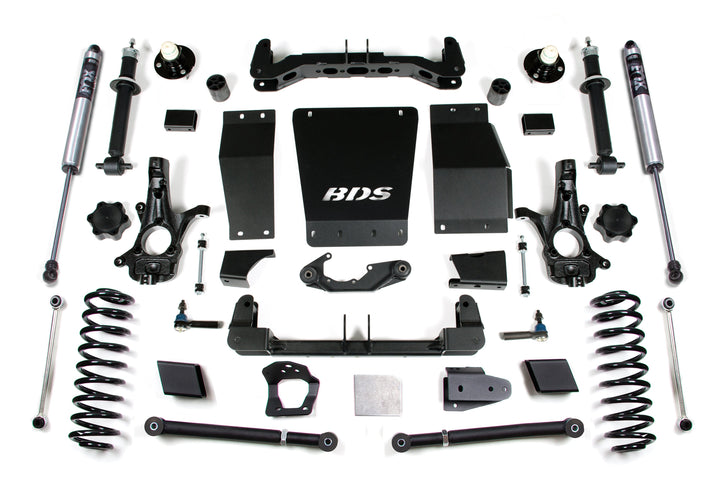 BDS Suspension 6 Inch Lift Kit Chevy/GMC Suburban, Tahoe, Yukon/XL 1500 2015-2019 4WD - FOX 2.0 Performance Series / Cast Steel
