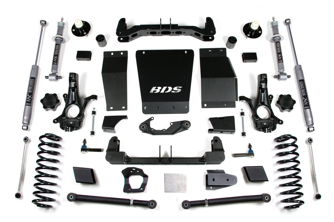 BDS Suspension 6 Inch Lift Kit Chevy/GMC Suburban, Tahoe, Yukon/XL 1500 2015-2019 4WD - NX2 Nitro Series / Cast Steel