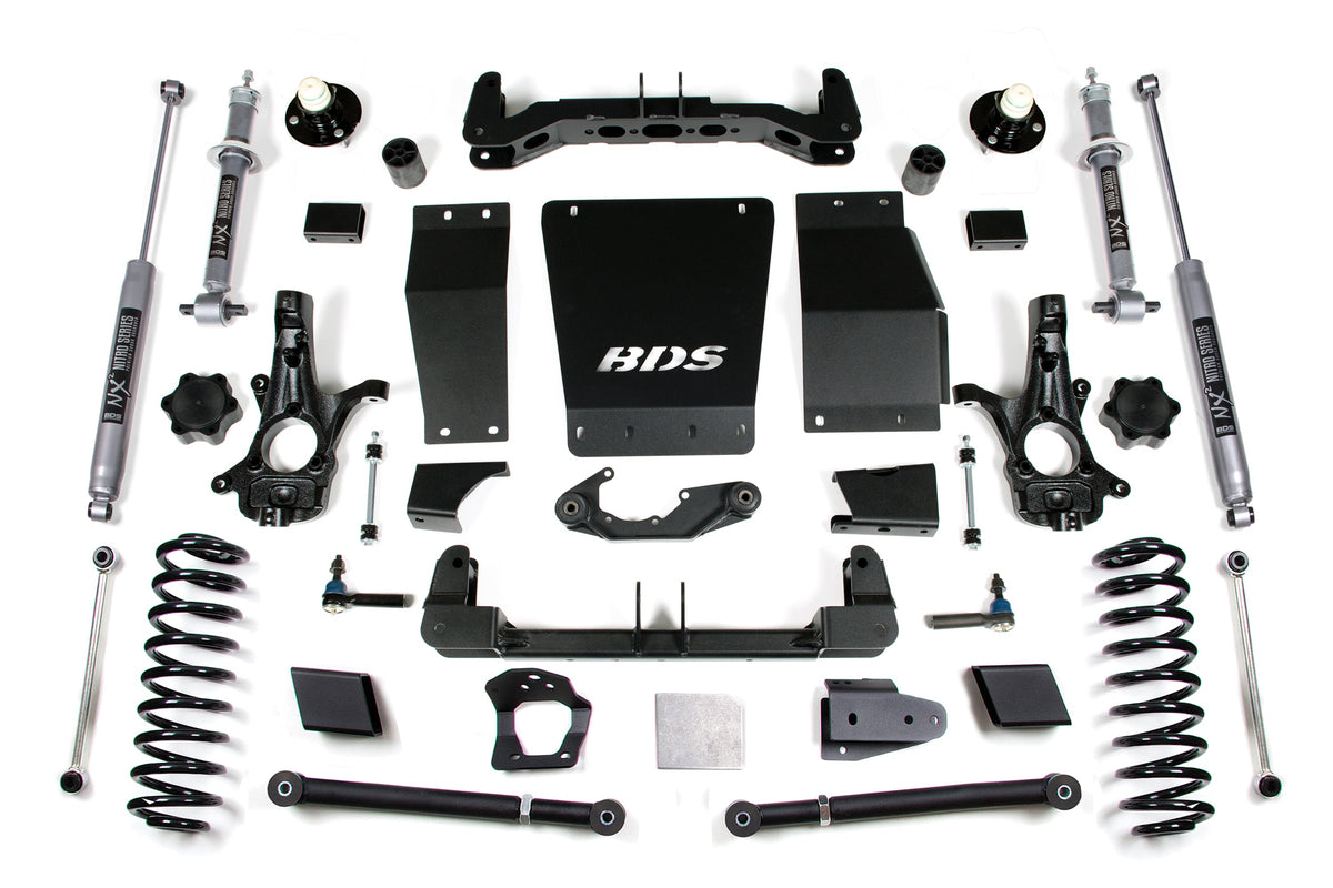 BDS Suspension 6 Inch Lift Kit Chevy/GMC Suburban, Tahoe, Yukon/XL 1500 2015-2019 4WD - NX2 Nitro Series / Cast Steel