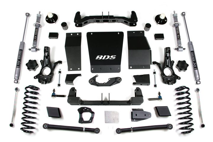 BDS Suspension 6 Inch Lift Kit Chevy/GMC Suburban, Tahoe, Yukon/XL 1500 2015-2019 4WD - NX2 Nitro Series / Cast Steel