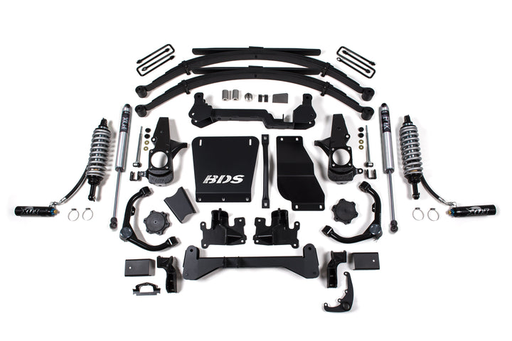 BDS Suspension 6.5 Inch Lift Kit FOX 2.5 Coilover Conversion Chevy Silverado or GMC Sierra 2500HD/3500HD 2001-2010 Diesel - Leaf Springs