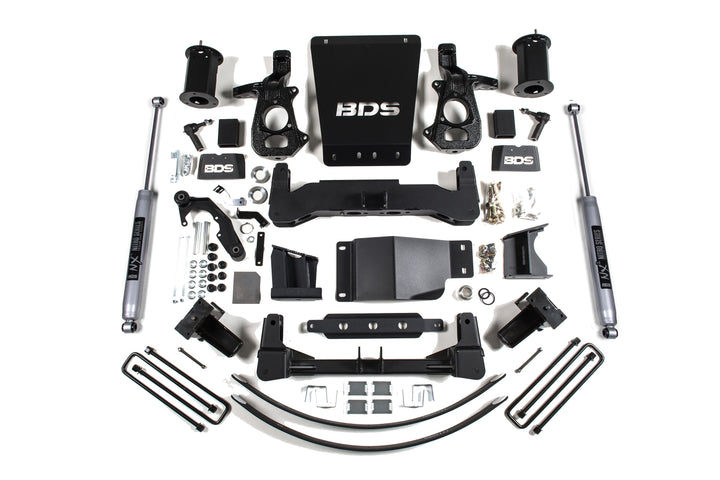 BDS Suspension 8 Inch Lift Kit Chevy Silverado or GMC Sierra 1500 2014-2018 4WD - NX2 Nitro Series / Aluminum / Stamped Steel