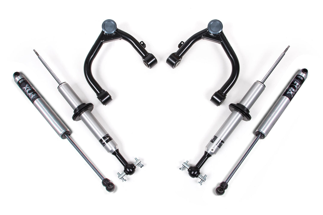 BDS Suspension 2 Inch Leveling Kit FOX Coilover Upgrade Chevy Silverado or GMC Sierra 1500 2019-2026 4WD - FOX 2.0 Snap Ring