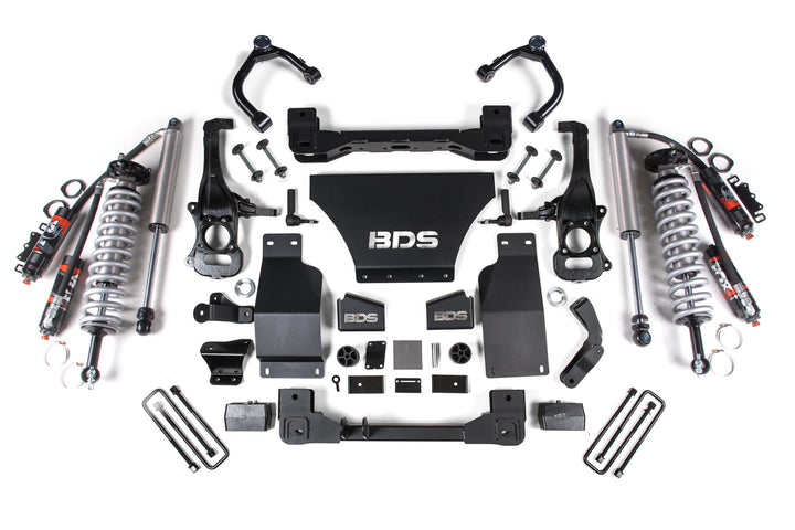 BDS Suspension 4 Inch Lift Kit FOX Coil-Over Chevy Silverado or GMC Sierra 1500 2019-2024 4WD Gas - FOX 2.5 Performance Elite Coil-Over / FOX 2.5 Performance Elite Series Shock