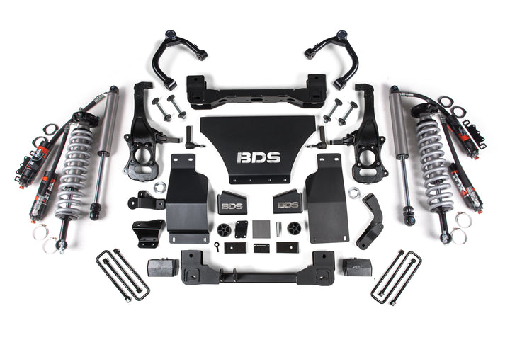 BDS Suspension 6 Inch Lift Kit FOX Coil-Over Chevy Silverado or GMC Sierra 1500 2019-2026 4WD Gas - FOX 2.5 Performance Elite Coil-Over / FOX 2.5 Performance Elite Series Shock