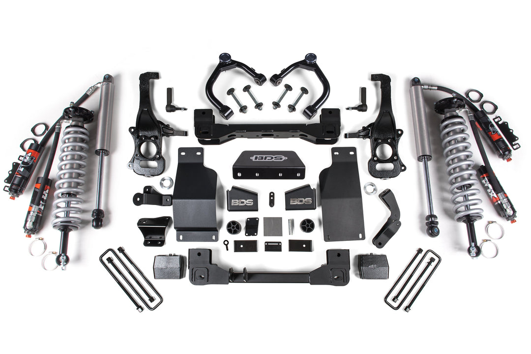 BDS Suspension 6 Inch Lift Kit FOX Coil-Over Chevy Silverado or GMC Sierra 1500 2019-2026 4WD Diesel - FOX 2.5 Performance Elite Coil-Over / FOX 2.5 Performance Elite Series Shock
