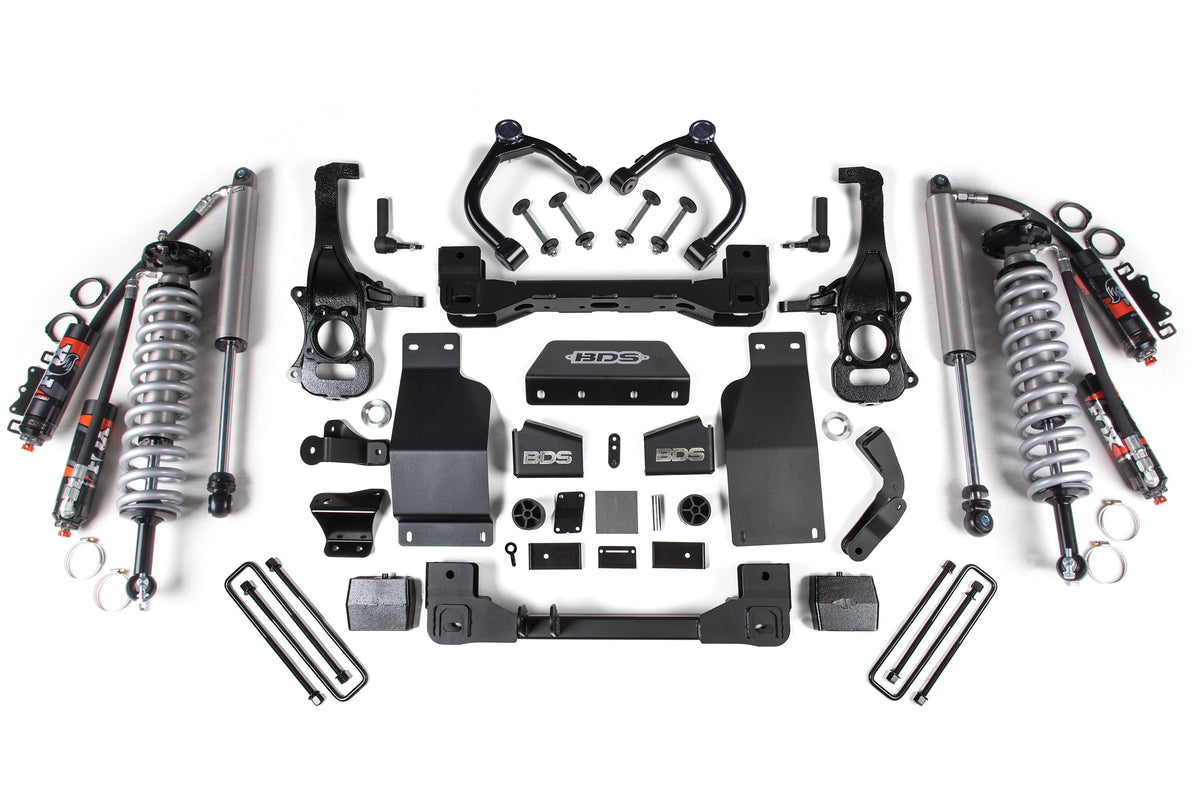 BDS Suspension 6 Inch Lift Kit FOX Coil-Over Chevy Silverado or GMC Sierra 1500 2019-2026 4WD Diesel - FOX 2.5 Performance Elite Coil-Over / FOX 2.5 Performance Elite Series Shock