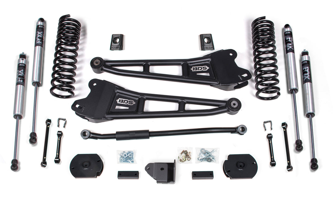 BDS Suspension 3 Inch Lift Kit w/ Radius Arm Ram 2500 2019-2024 4WD Diesel - FOX 2.0 Performance Series