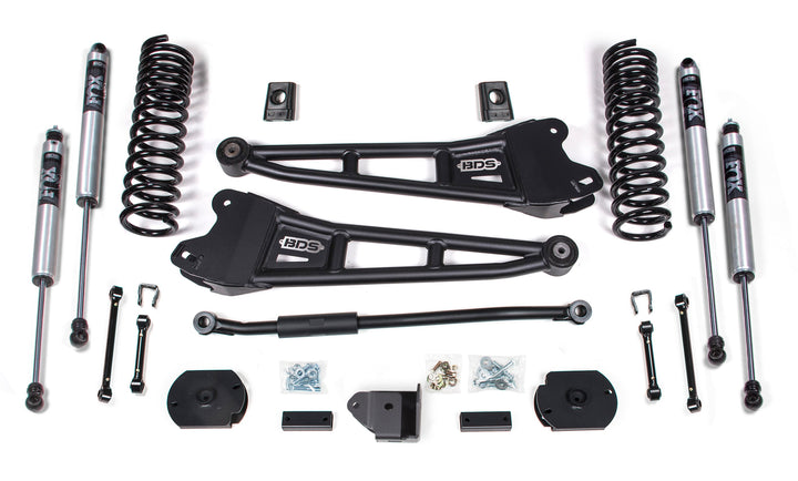 BDS Suspension 3 Inch Lift Kit w/ Radius Arm Ram 2500 2019-2024 4WD Diesel - FOX 2.0 Performance Series