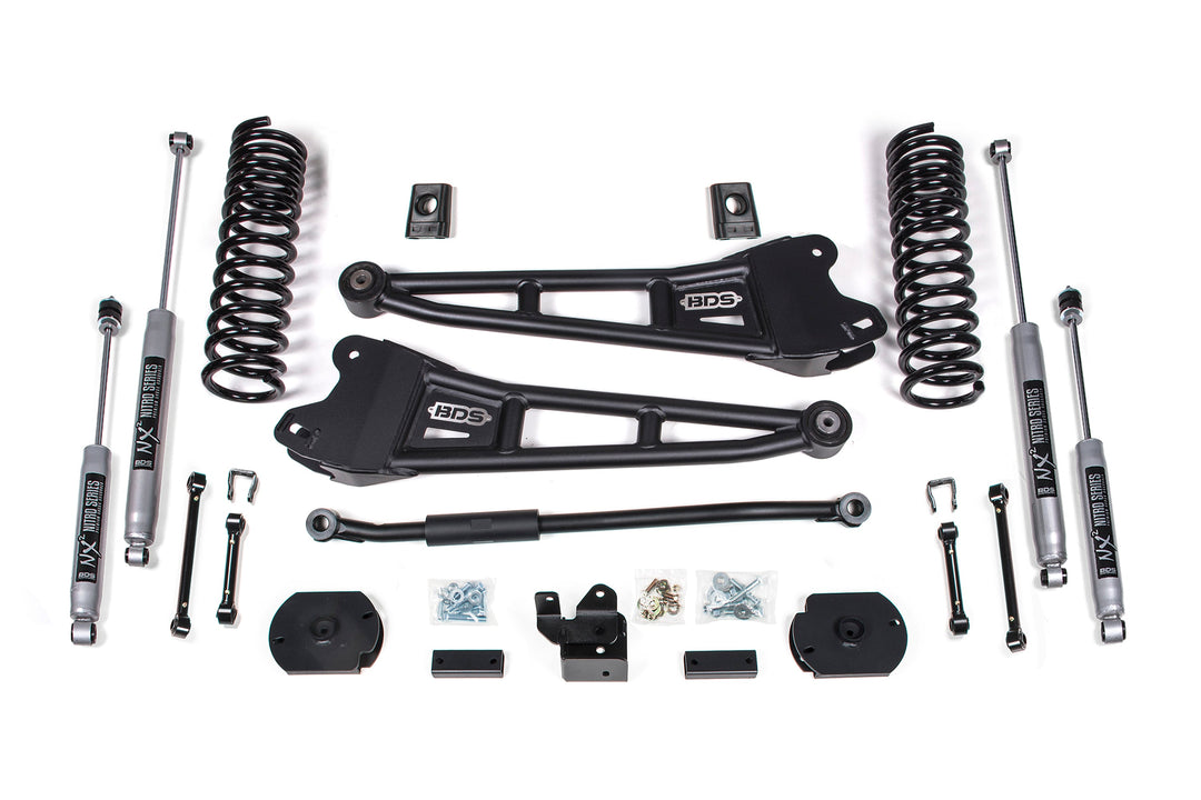 BDS Suspension 3 Inch Lift Kit w/ Radius Arm Ram 2500 2019-2024 4WD Diesel - NX2 Nitro Series