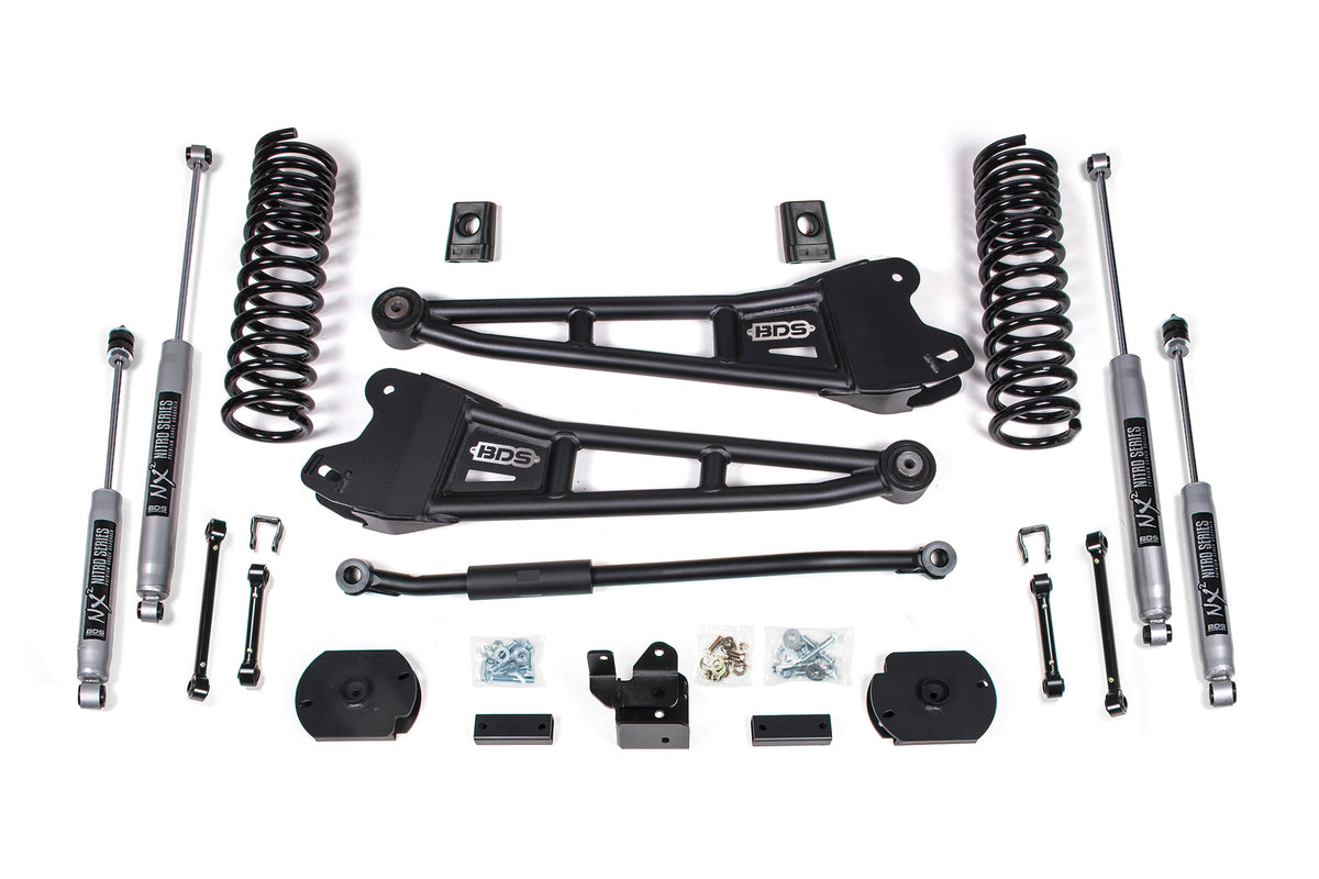 BDS Suspension 3 Inch Lift Kit w/ Radius Arm Ram 2500 2019-2024 4WD Diesel - NX2 Nitro Series