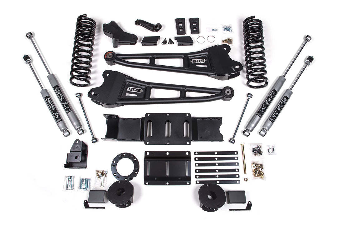 BDS Suspension 4 Inch Lift Kit w/ Radius Arm Ram 2500 w/ Rear Air Ride 2019-2024 4WD Diesel - NX2 Nitro Series