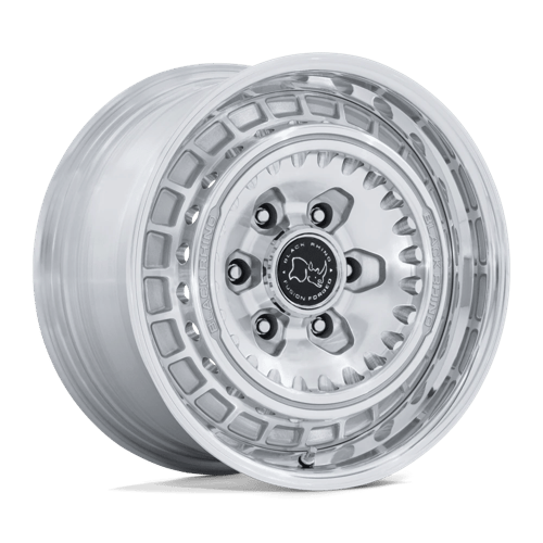 Black Rhino Bastion Wheel Gloss Silver w/ Machined Face &amp; Polished Lip