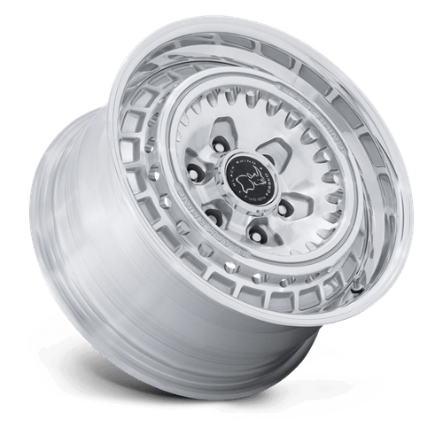 Black Rhino Bastion Wheel Gloss Silver w/ Machined Face &amp; Polished Lip