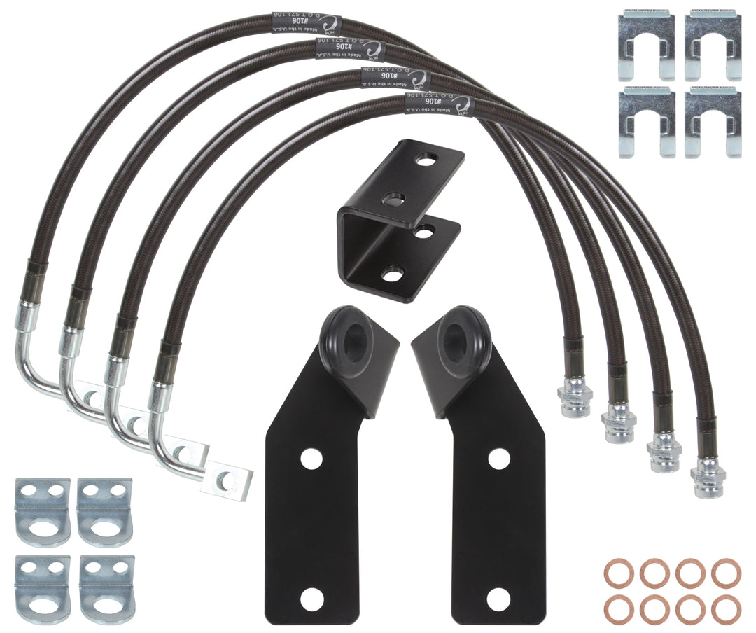 Carli Extended Brake Lines Guides And E-Brake Drop Bracket