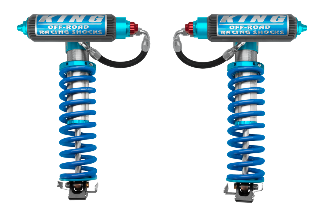 King Shocks 2.5" Performance Front Coilover Conversion w/ Remote Reservoir – 2005-2026 Ford F-250/F-350/F-450/F-550 Super Duty 4WD (4-6" Lift, Performance Fin Reservoir)