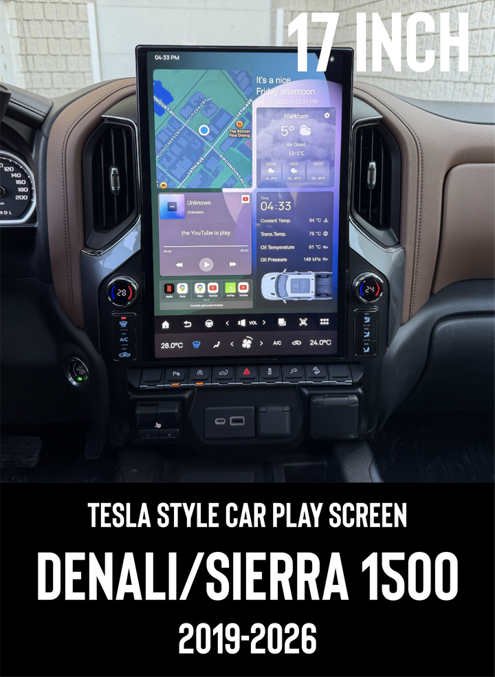 GMC Sierra &amp; Denali 1500 "BIG 17" Tesla Style Screen 2019-2026