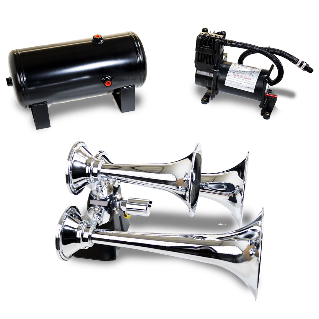 Kleinn ProBlaster HK6 Triple Chrome Horn Kit with 150 PSI Onboard Air - Universal - image 1