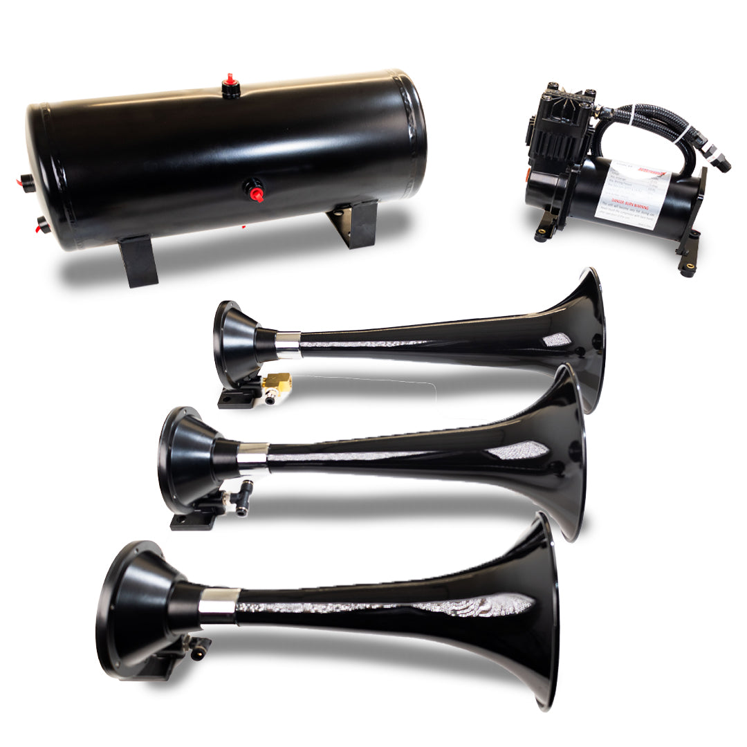 Kleinn ProBlaster HK7 Beast Triple Train Horn Kit with 150 PSI Onboard Air - Universal - image 1