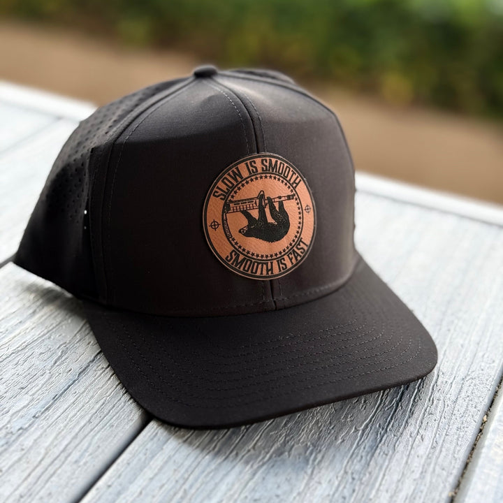 Slow Is Smooth Leather Patch Hat