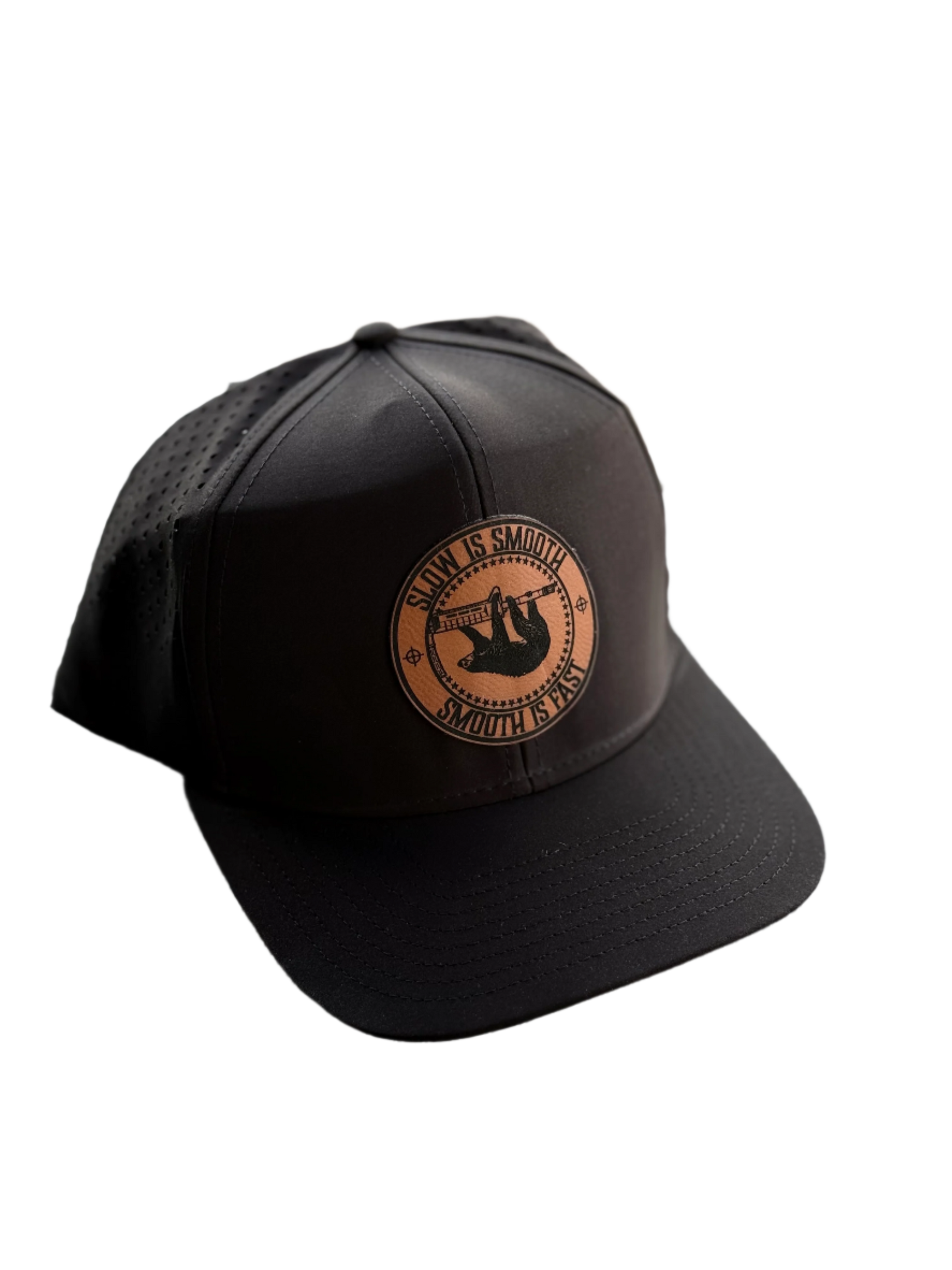 Slow Is Smooth Leather Patch Hat