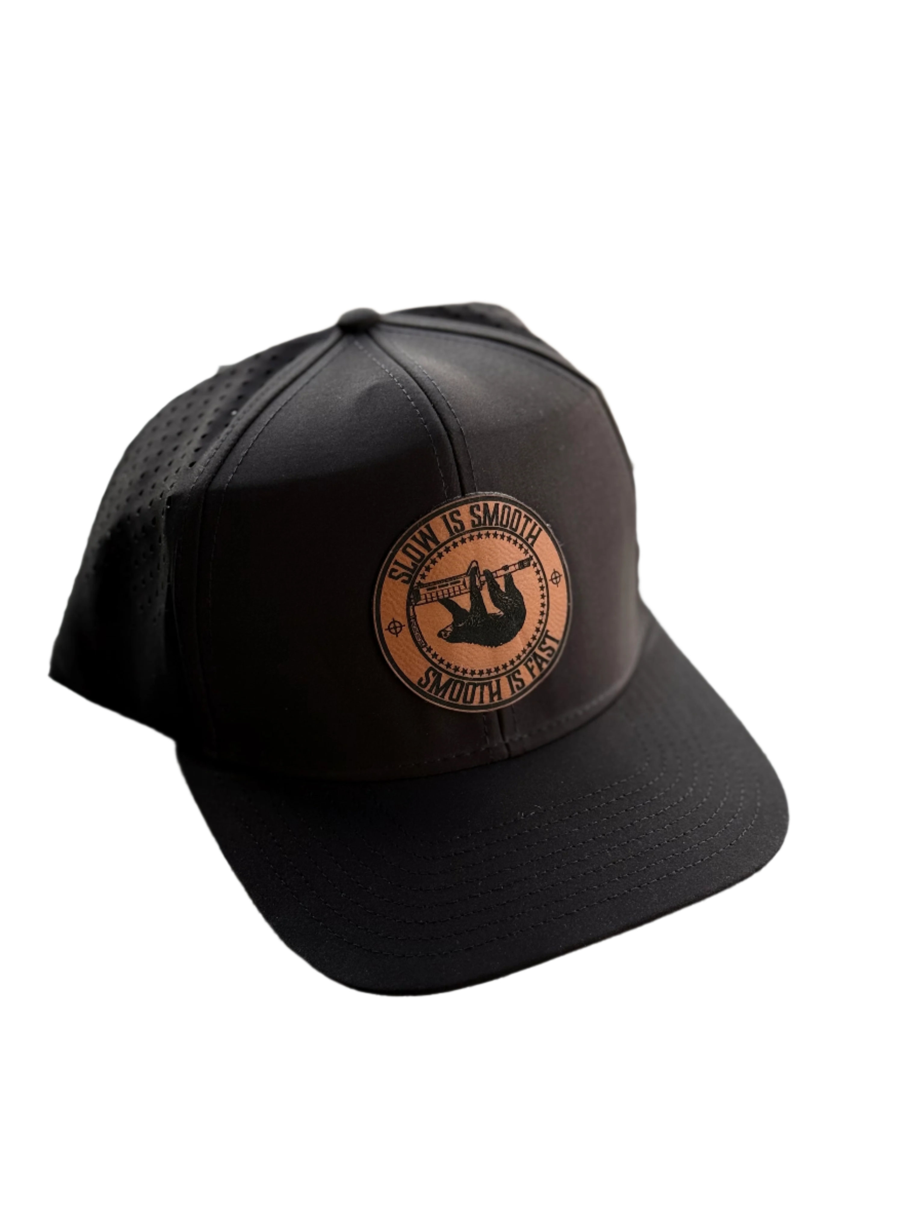 Slow Is Smooth Leather Patch Hat