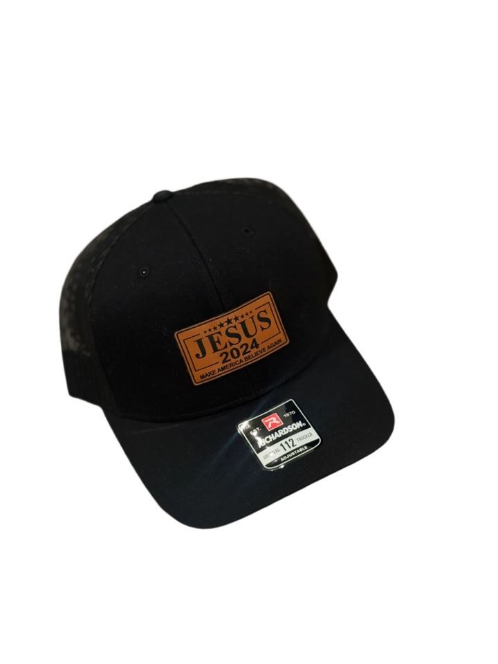 Jesus 2024 Leather Patch Hat