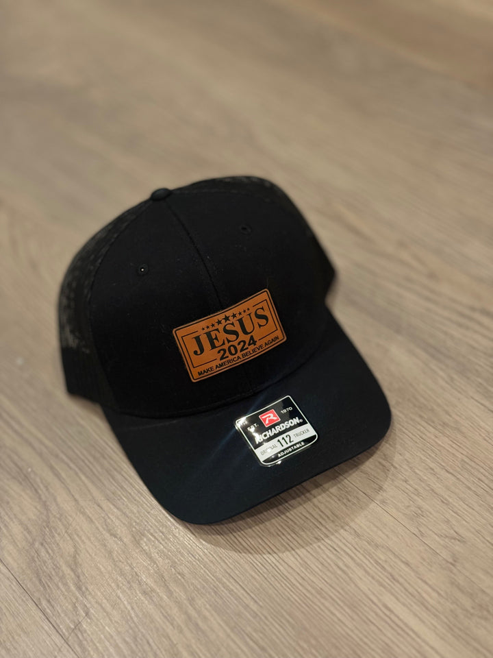 Jesus 2024 Leather Patch Hat