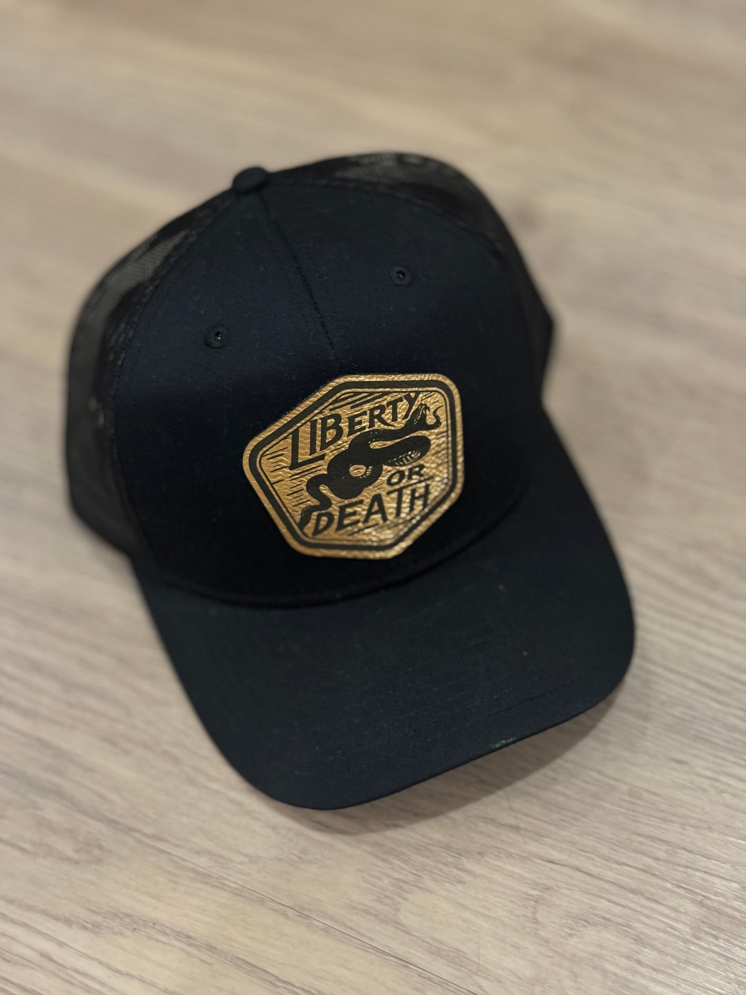 Liberty Or Death Leather Patch Hat