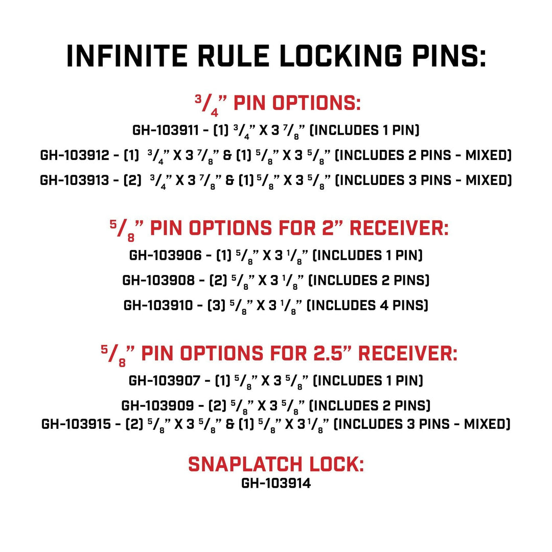 Gen Y Hitch InfiniteRule Security Receiver &amp; Hitch Locks