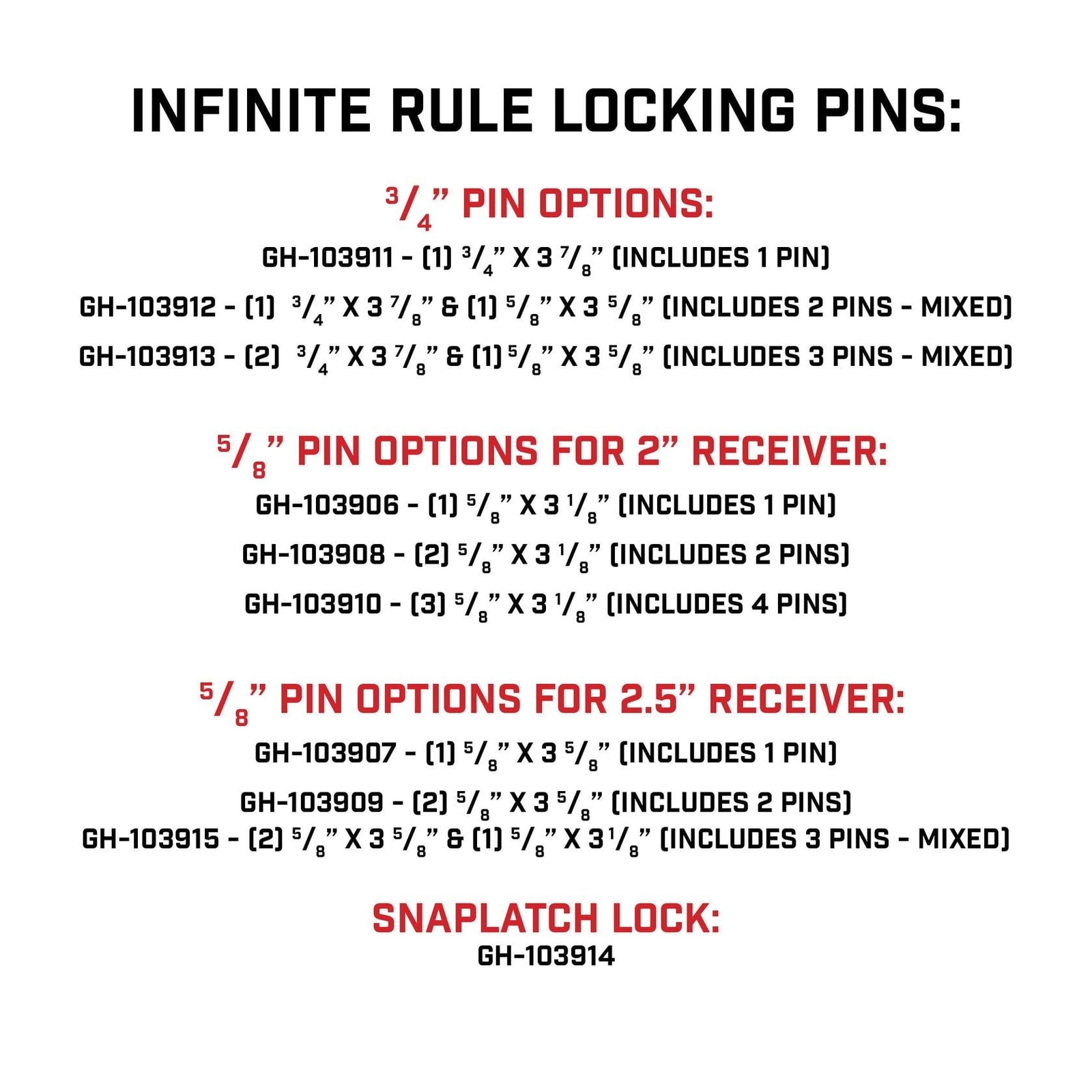Gen Y Hitch InfiniteRule Security Receiver & Hitch Locks