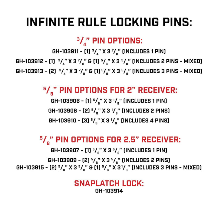 Gen Y Hitch InfiniteRule Security Receiver &amp; Hitch Locks