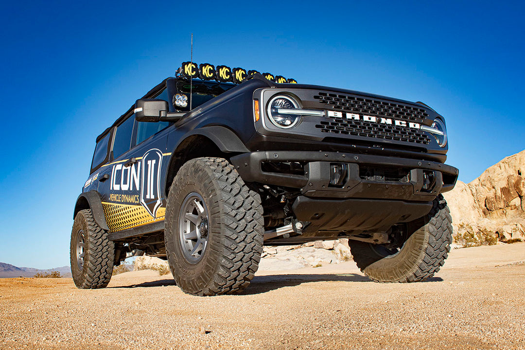 ICON Vehicle Dynamics 2021-2026 Ford Bronco, Sasquatch, 2-3" Lift, Stage 6 Suspension System, CDXS, Billet
