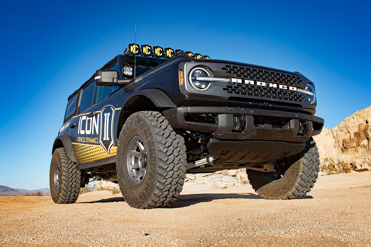 ICON Vehicle Dynamics 2021-2026 Ford Bronco, Sasquatch, 2-3" Lift, Stage 7 Suspension System, CDCV, Tubular, Heavy Rate Rear Springs